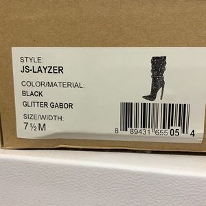 Jessica Simpson Layzer boots- black glitter Gabor